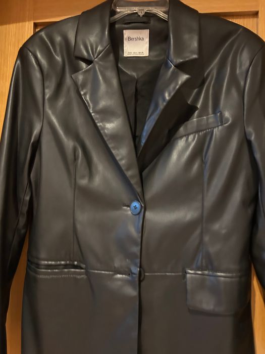 Casaco Blazer couro sintético