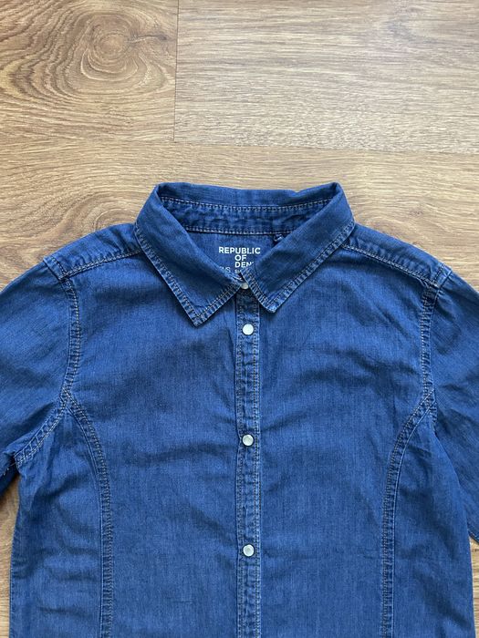 Koszula Dziewczęca Jeansowa Rozmiar 140