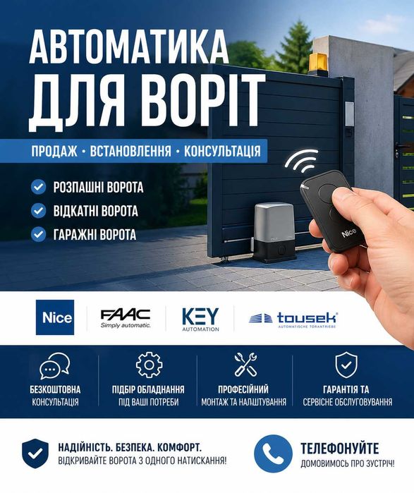 Автоматика для розпашних\відкатних воріт