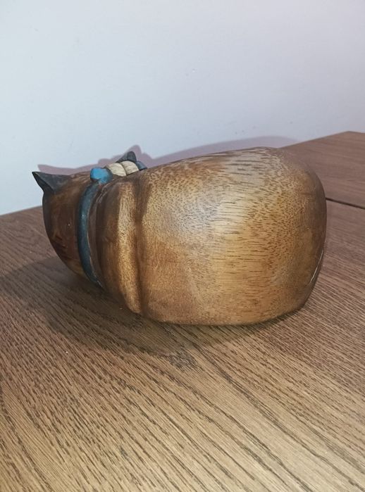Gato decoração em madeia