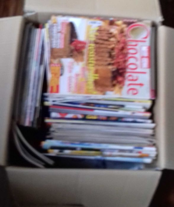 Pack 3 caixotes de revistas de culinária