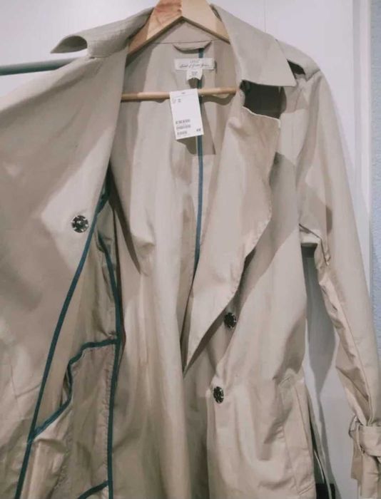 H&M nowy z metka dlugi trencz damski plaszcz L
