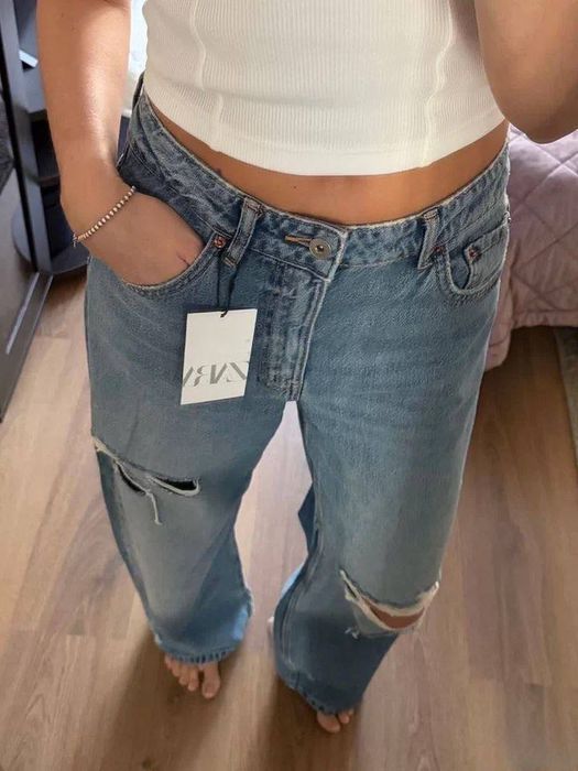 Джинсы Zara 36 новые зара рваные женские