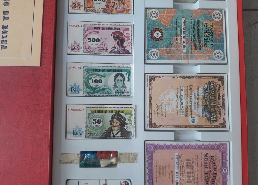 Jogo de Tabuleiro antigo "Jogo da Bolsa"