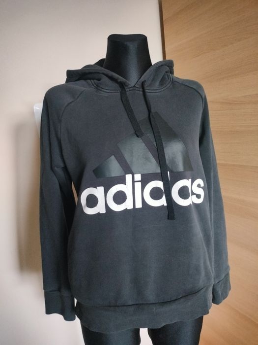 Czarna bluza z kapturem Adidas L