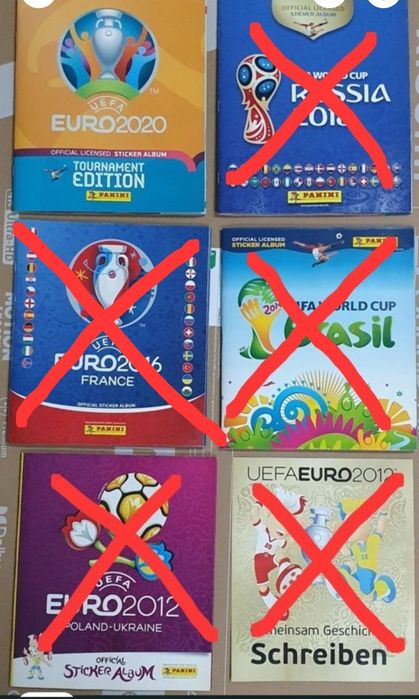 Cadernetas completas mundiais e euros