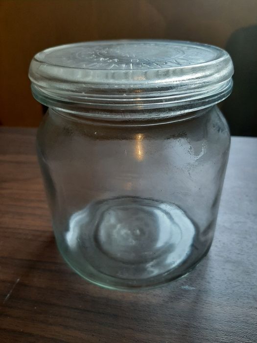 Stary słokik szklany z wiekiem szklanym stan idealny duży 400 ml