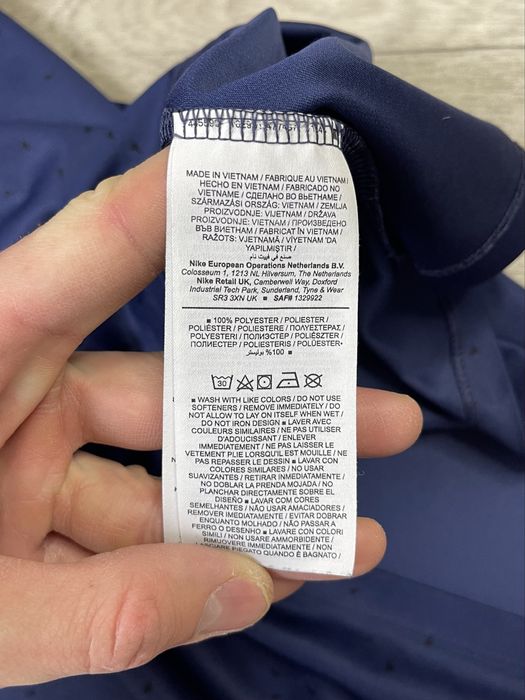 Nike dri-fit поло футболка XL размер спортивная синяя