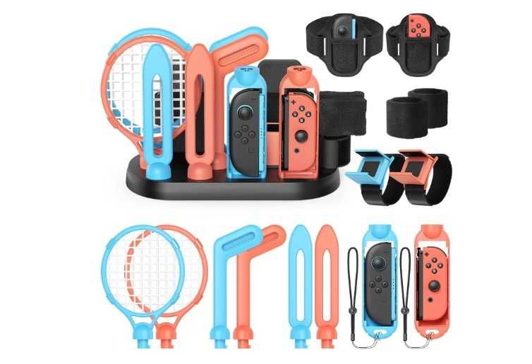 estaw akcesoriów sportowych ze stacją organizacyjną do Nintendo Switch 2 (2025)/Switch/OLED S424