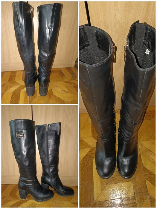 Чоботи шкіряні, сапожки зима