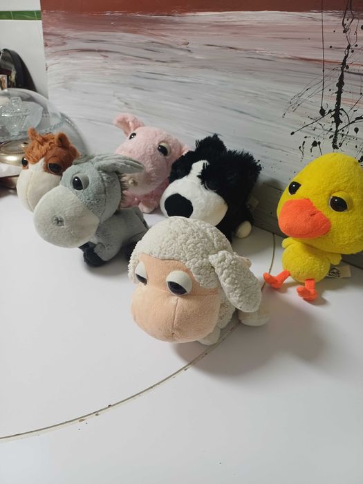 Peluches de animais de quinta 6 unidades