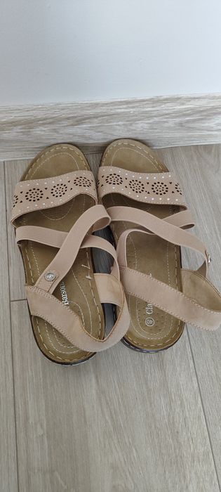 Sandały damskie Clara Barson rozmiar 40, kolor beż, jak nowe
