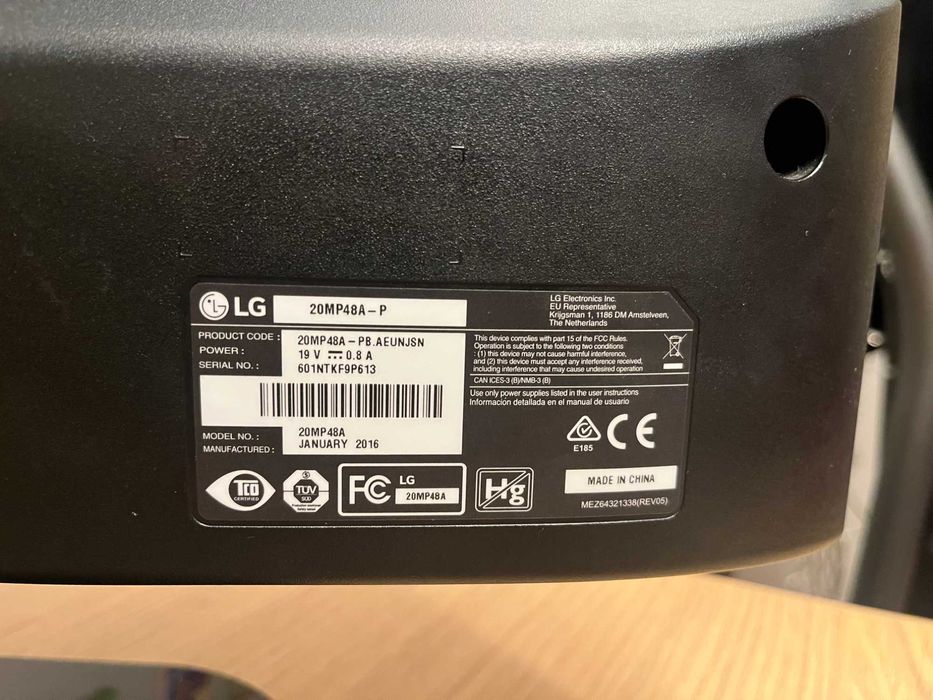 Monitor LG IPS LED (20" / 51 cms)