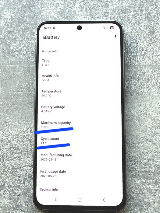 Samsung Galaxy A56 256Gb Graphite. 2 фізичні сім та eSIM.  АКБ  100%