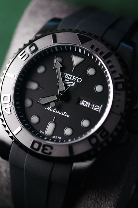 Zegarek Seiko Mod SKX Sports 5 PVD Custom Mod All Black