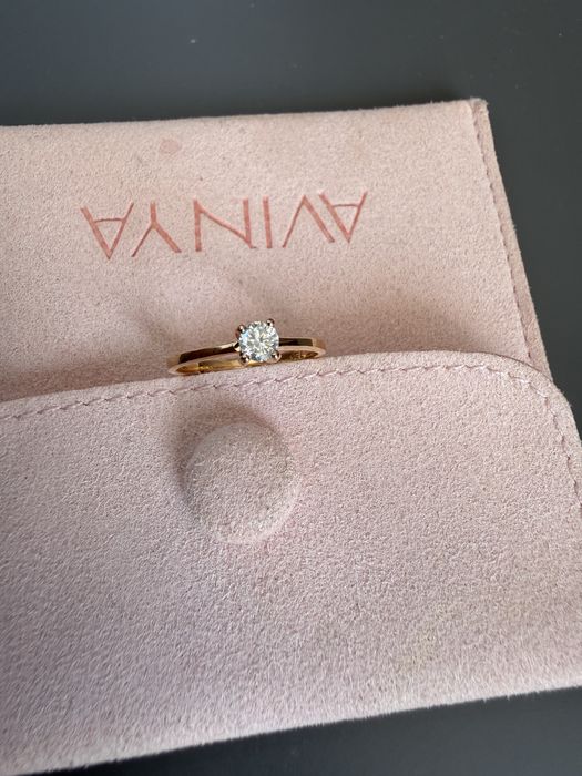 Anel Solitário em Ouro 18K (AU750) com Diamante Natural – Certificado Gemológico