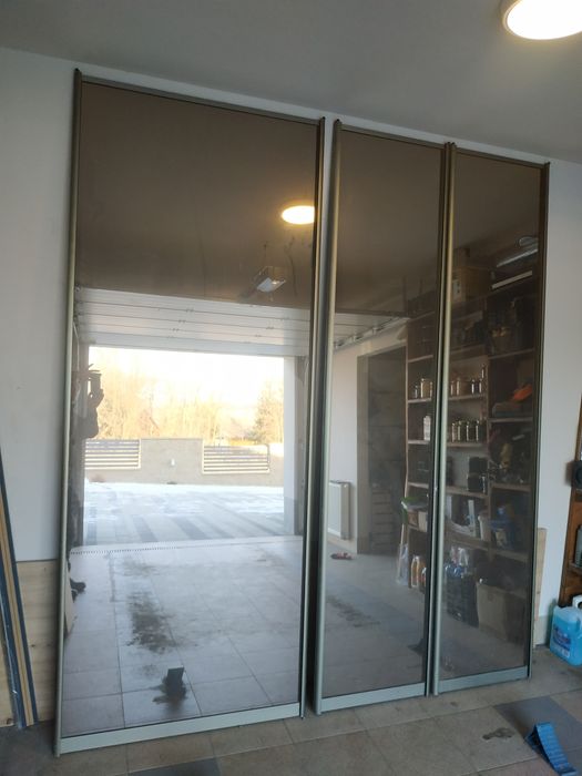 Drzwi przesuwne szafy, lustro przyciemniane, kolor Szampan sys Sevroll