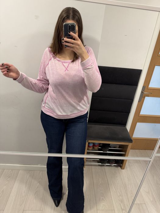 Różowa bluza oversize ombre 46