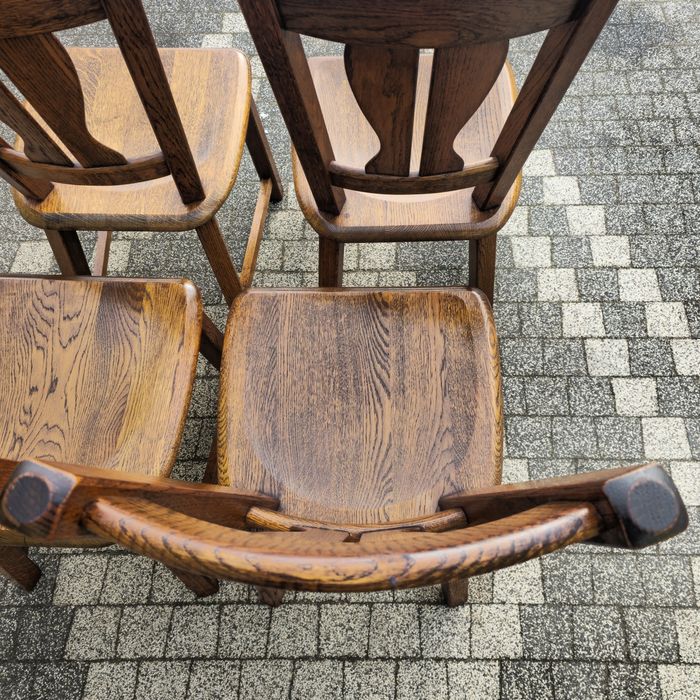 Krzesła dębowe masywne