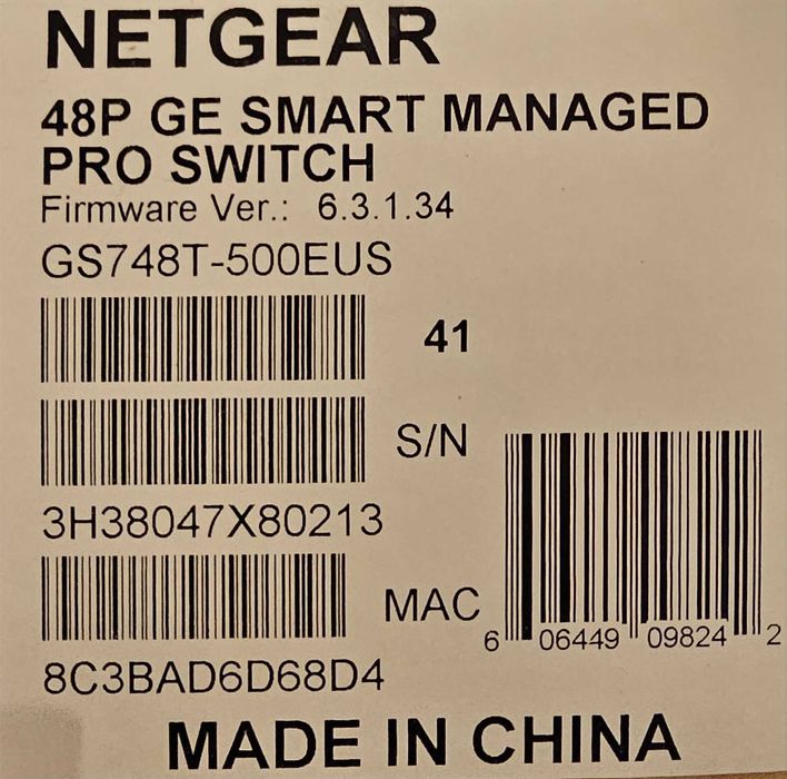 Switch NETGEAR GS748T-500EUS