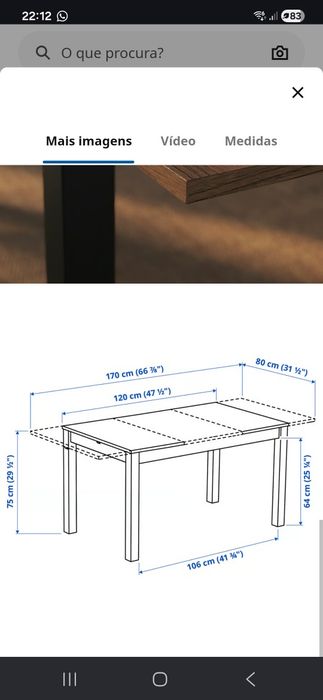 Mesa Extensivel e 2 bancos
