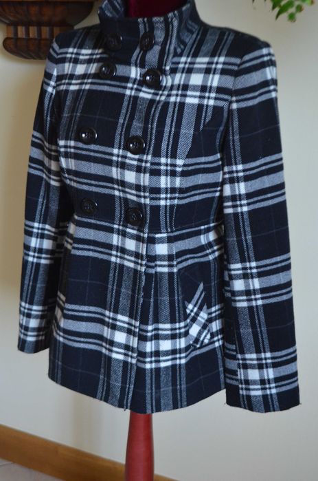płaszcz kurtka kratka Marks&Spencer 38M ciąża