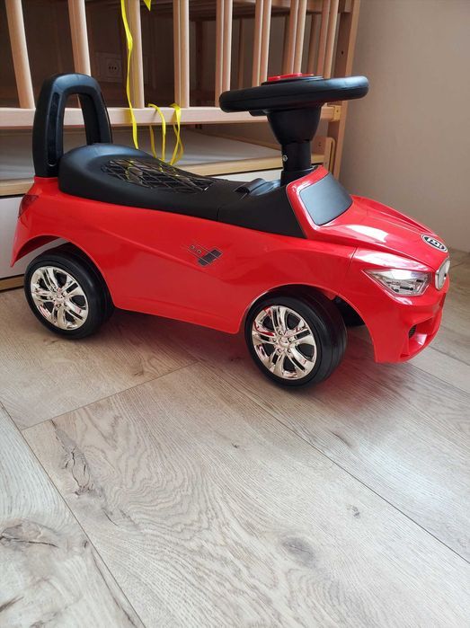 толокар красный bmw детская машина со спинкой с багажником