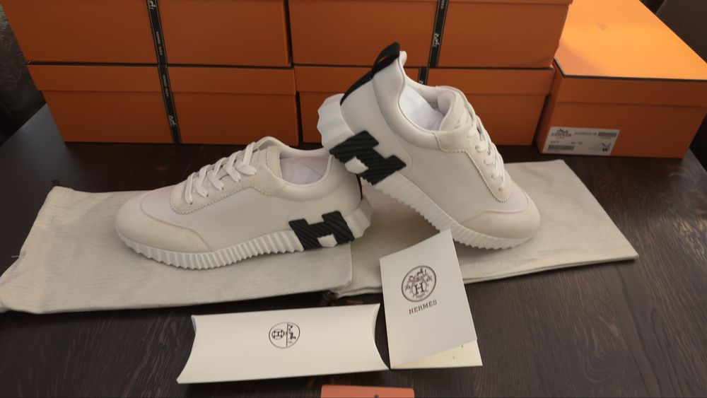 Hermes Bouncing Sneakers 37-46, dostępne od ręki, skórzane