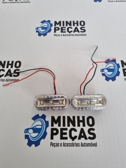 Piscas Laterais Led Cromados Vw Golf 3/4
