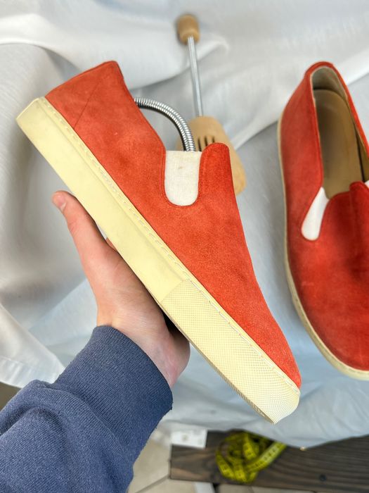 Comme des Garcons Suede Slip On Shoes замшеві сліпони Ком де Гарсон