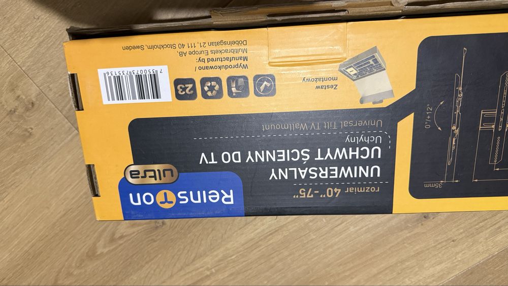 Wieszak Uchwyt na telewizor Reinston Ultra uchylny