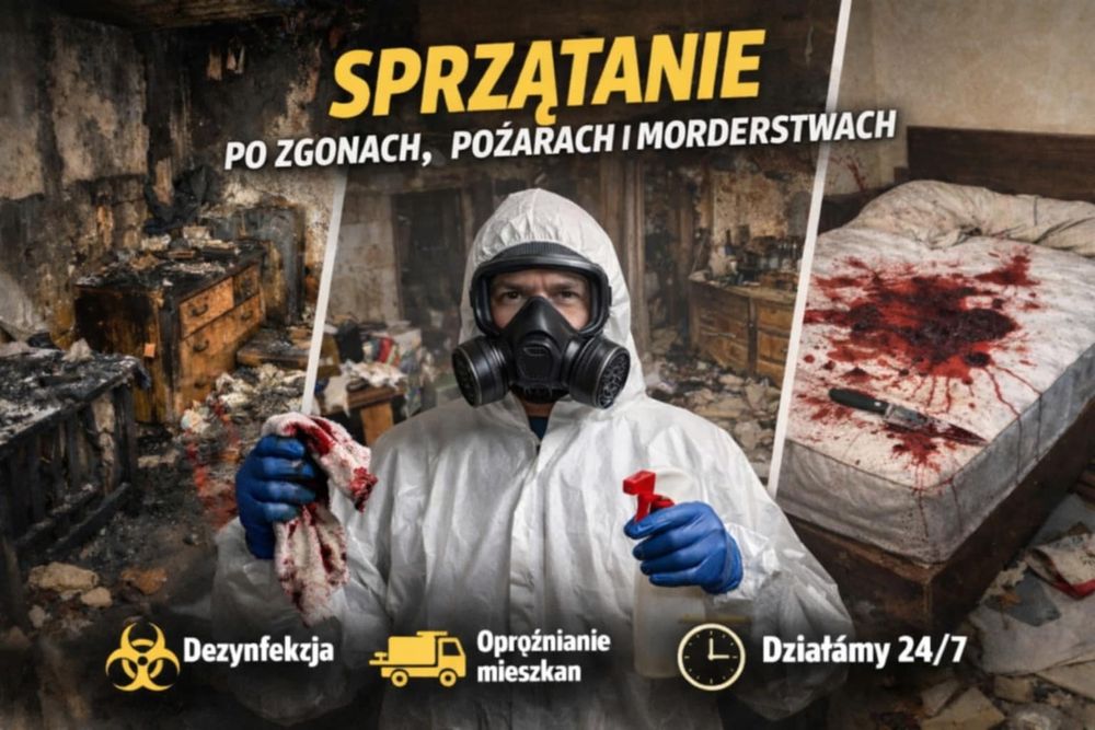 Sprzątanie mieszkań po zgonach, pożarach – opróżnianie lokali