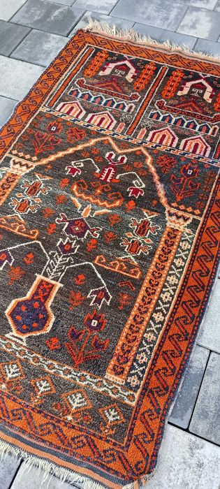 Unikatowy Afgański Dywan BALUCH 141x76 cm – Drzewo Życia | Wełna