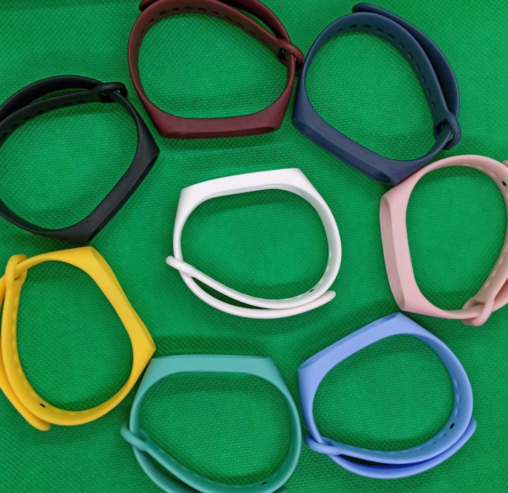 (5 штук) Ремешок силиконовый для Mi Band 3. 4. 5. 6. 7 Ми бенд браслет