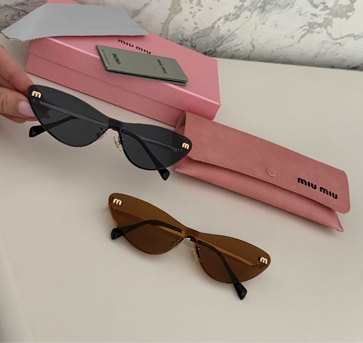 Солнцезащитные очки miu miu полный комплект лисички