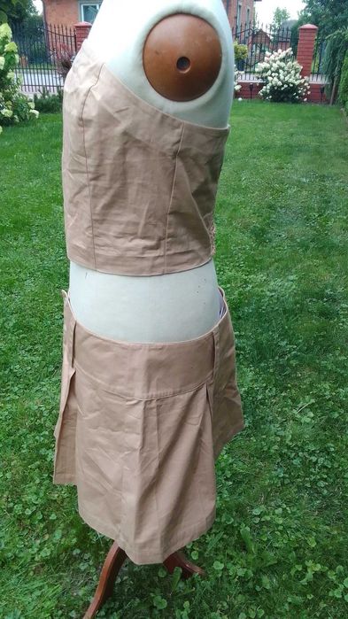 Sprzedam NOWY top i spódnicę roz. L i XL beż