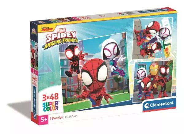 Clementoni Puzzle 3x48el Spidey 25294. Clementoni. Nowy Produkt