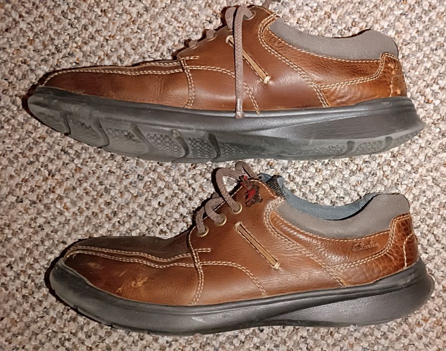 skórzane adidasy Clarks brąz UK9 r.43