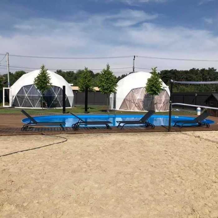 5 ВІП коттедж дім локація 2 глемпінги розважальні ігри баня чан Десна