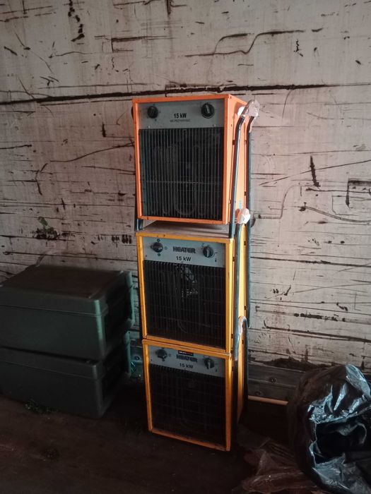 Nagrzewnice 15 kw uszkodzone cena za całość