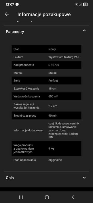 Robot koszący STALCO RMP650