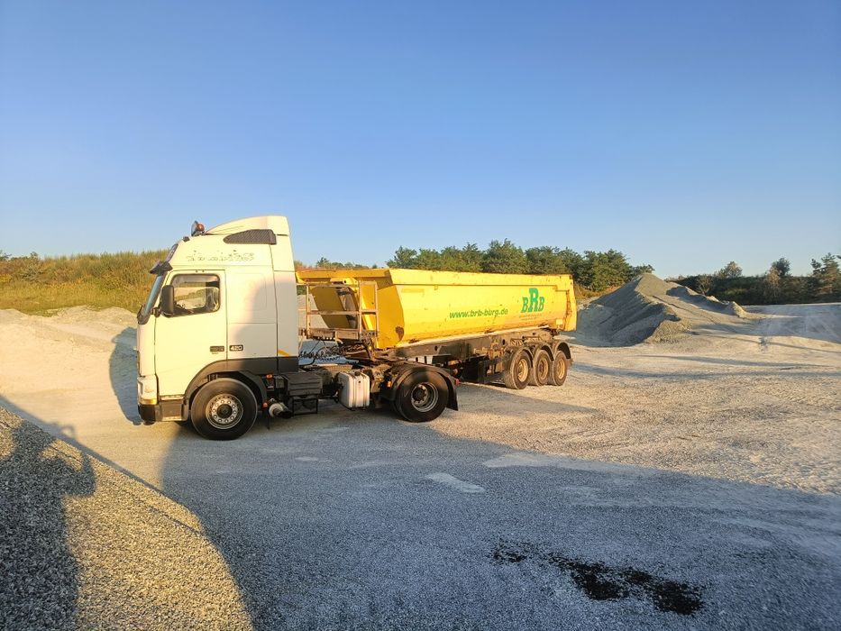 Transport kruszyw, wywrotka patelnia, HDS, laweta