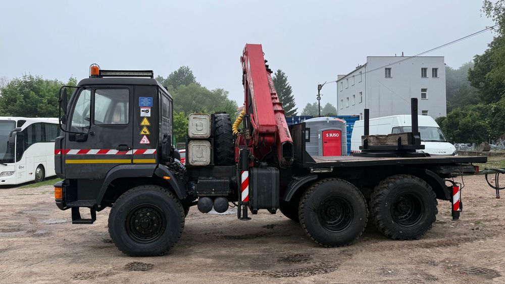 STAR 266 MAN 6X6 HDS ŻURAW HMF 2220 K5 plus przyczepa