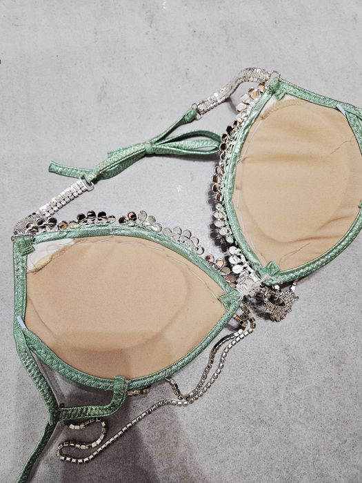 Biustonosz ozdobny z kamieniami bikini fitness welness