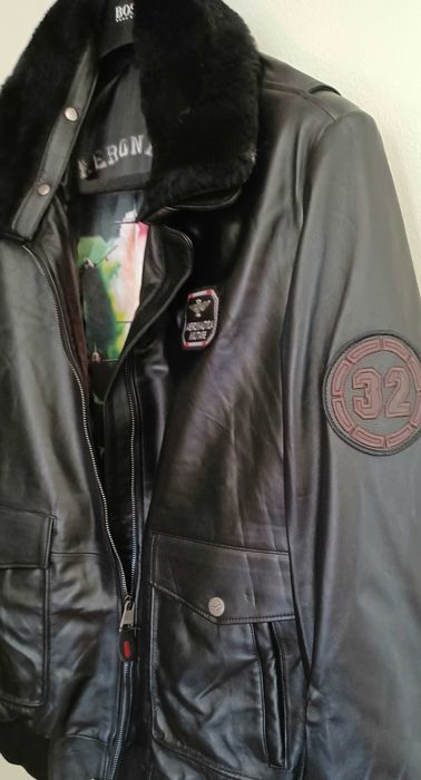 Kurtka Aeronautica skóra naturalna bardzo duża rozm  3 x XL