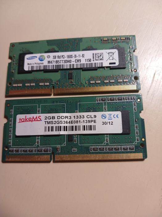 Оперативна память ddr 3 по 2 Гб