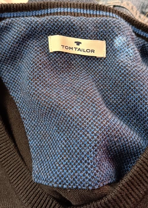 Tom Tailor czarny sweter bawełniany