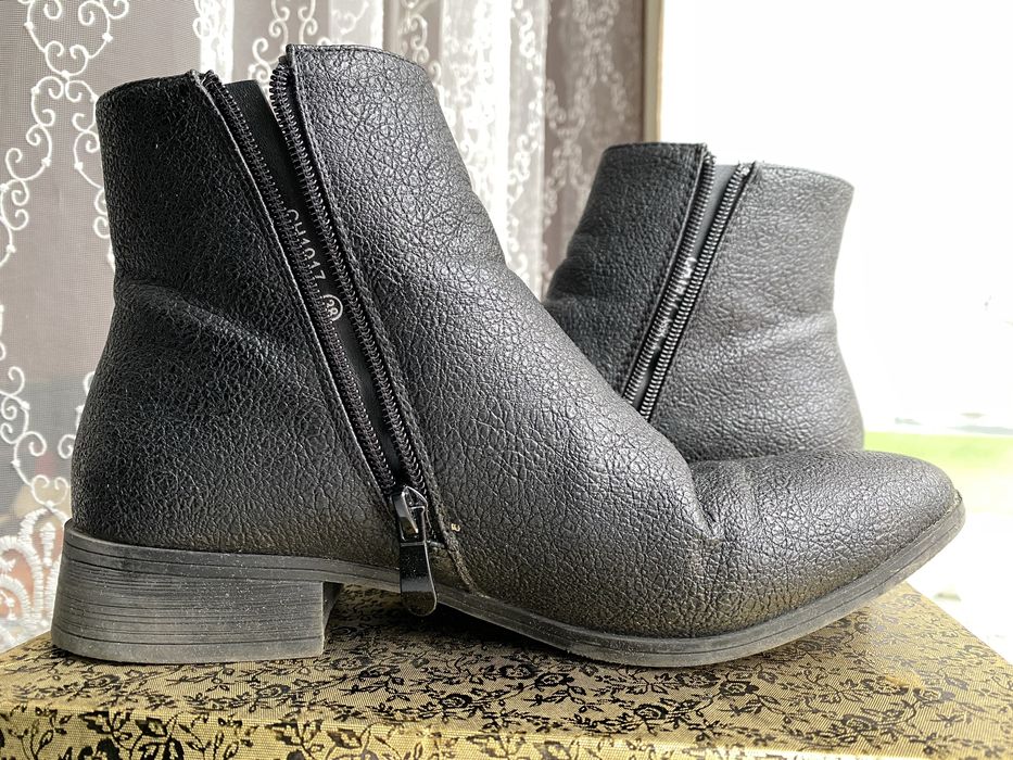 Ботинки женские демисезонные/деми черные челси