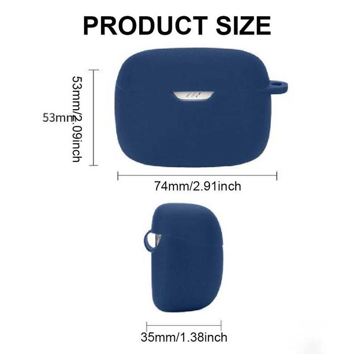 Чехол силиконовый на наушники JBL TUNE BEAM + карабин