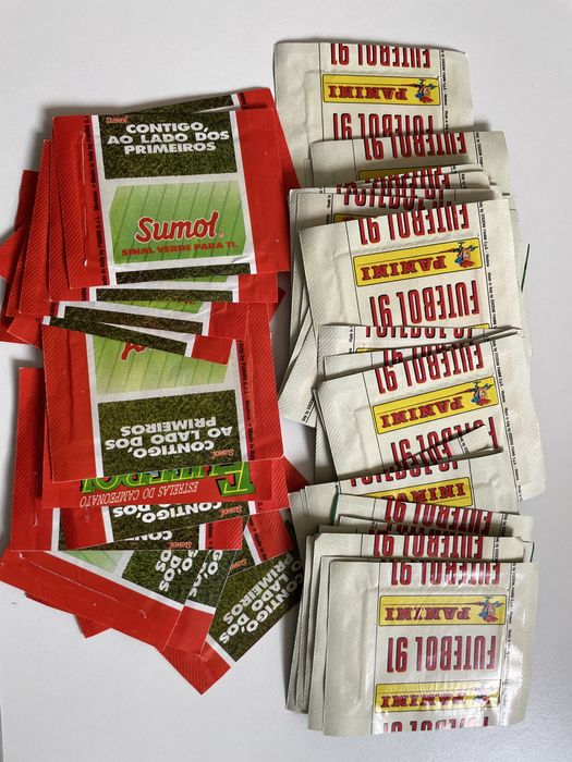 Saquetas vazias de 1991/92 e 1992/93